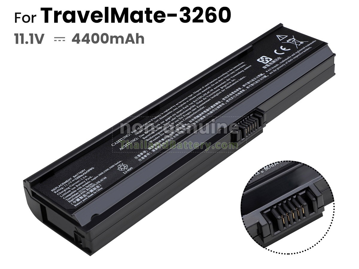 แบตเตอรี่สำหรับ Acer 3UR18650F-3-QC262