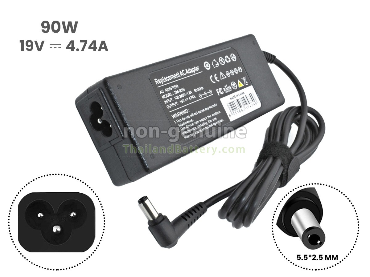 อะแดปเตอร์สำหรับ Asus 90W 19V-4.74A 5.5*2.5MM