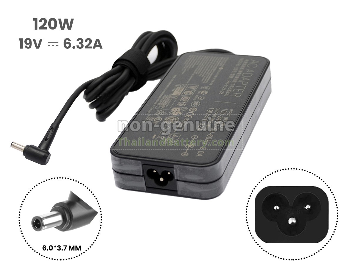 อะแดปเตอร์สำหรับ Asus 19V 6.32A 120W 6.0*3.7MM