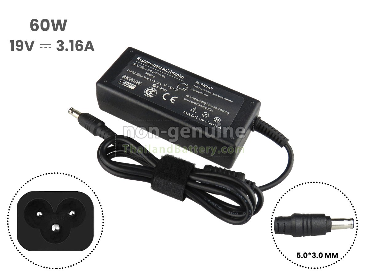 อะแดปเตอร์สำหรับ Samsung 19V 3.16A 60W 5.0*3.0MM