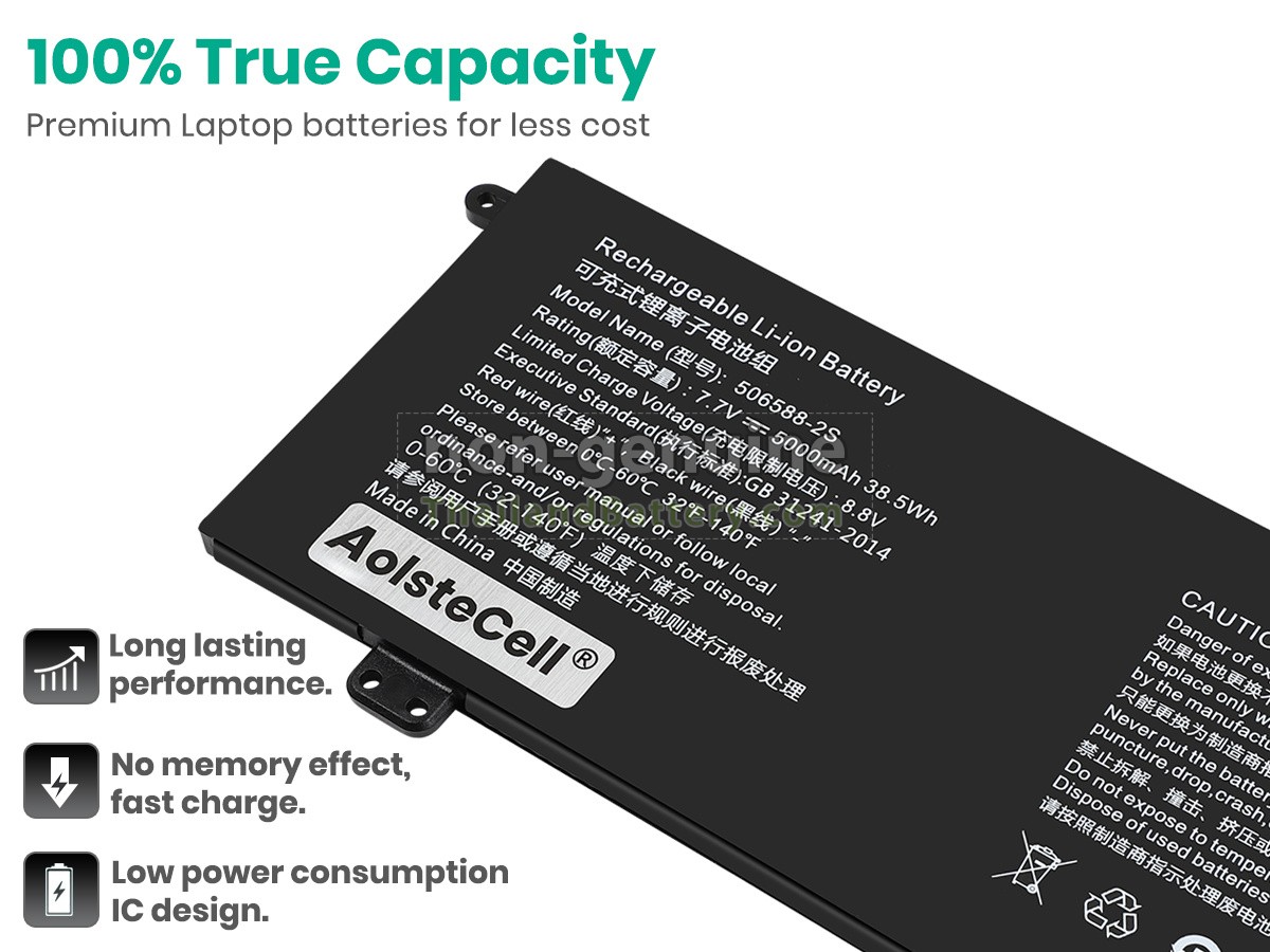 แบตเตอรี่สำหรับ AolsteCell 506588-2S