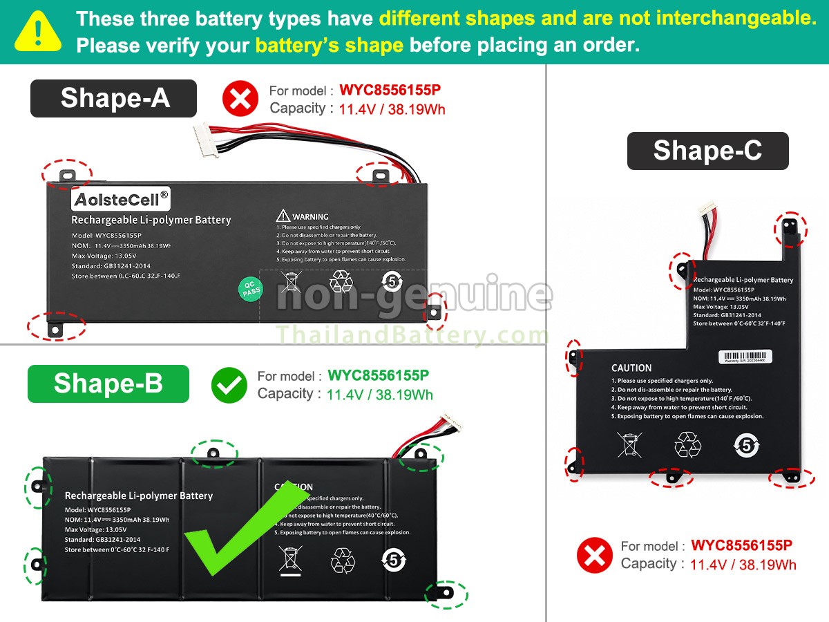 แบตเตอรี่สำหรับ AolsteCell SMARTBOOK PRO M-SBP14I5