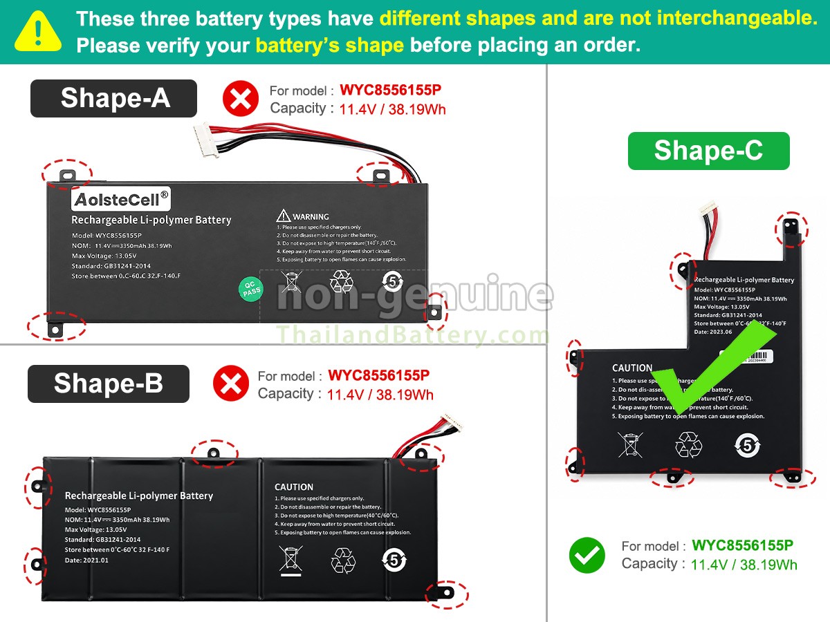 แบตเตอรี่สำหรับ AolsteCell SMARTBOOK PRO M-SBP14I5