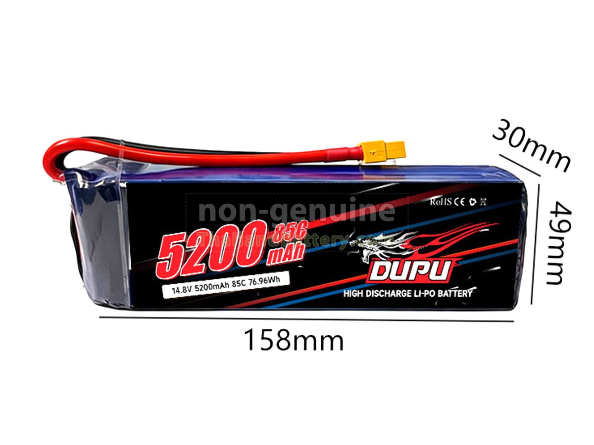แบตเตอรี่สำหรับ AolsteCell 14.8V 5200MAH 85C XT60