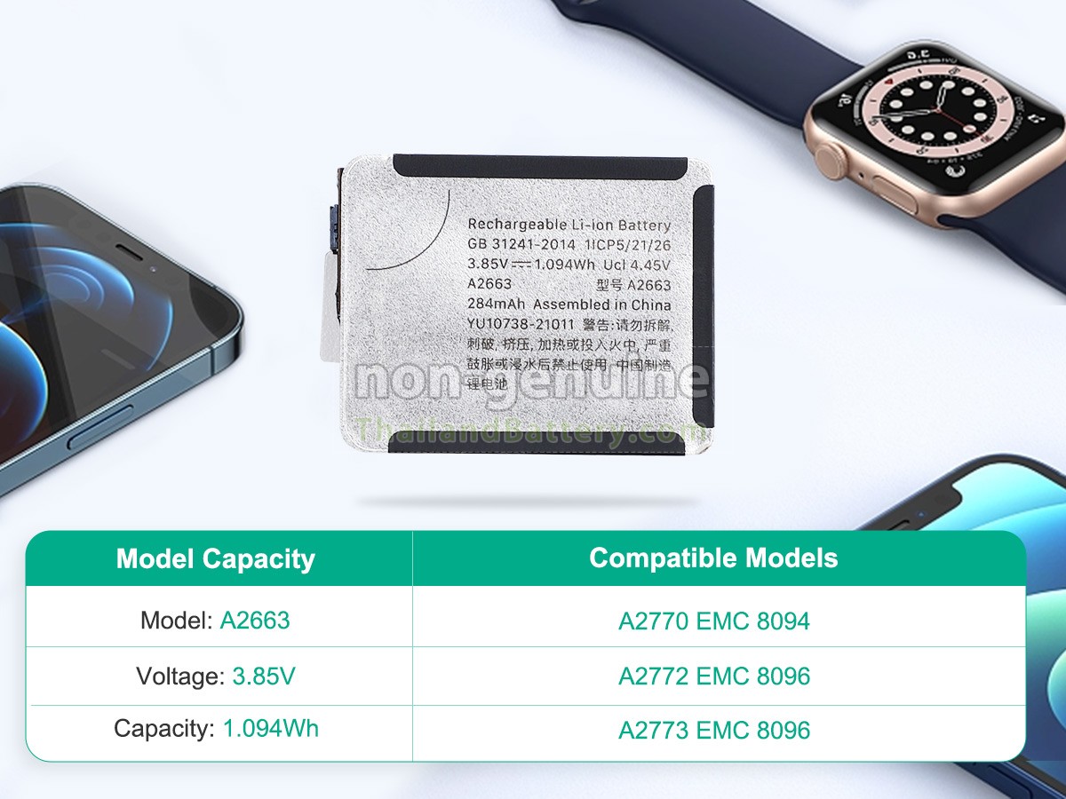 แบตเตอรี่สำหรับ Apple A2770 EMC 8094