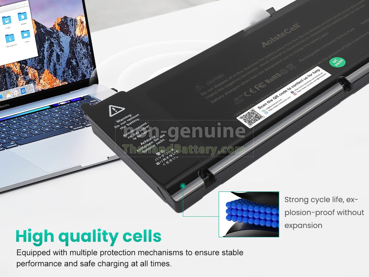 แบตเตอรี่สำหรับ Apple MacBook Pro Core I7 2.66GHZ 15.4 inch A1286(EMC 2353*)