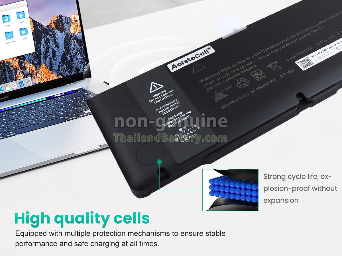 แบตเตอรี่สำหรับ Apple MacBook Pro 17 inch MC725HN/A