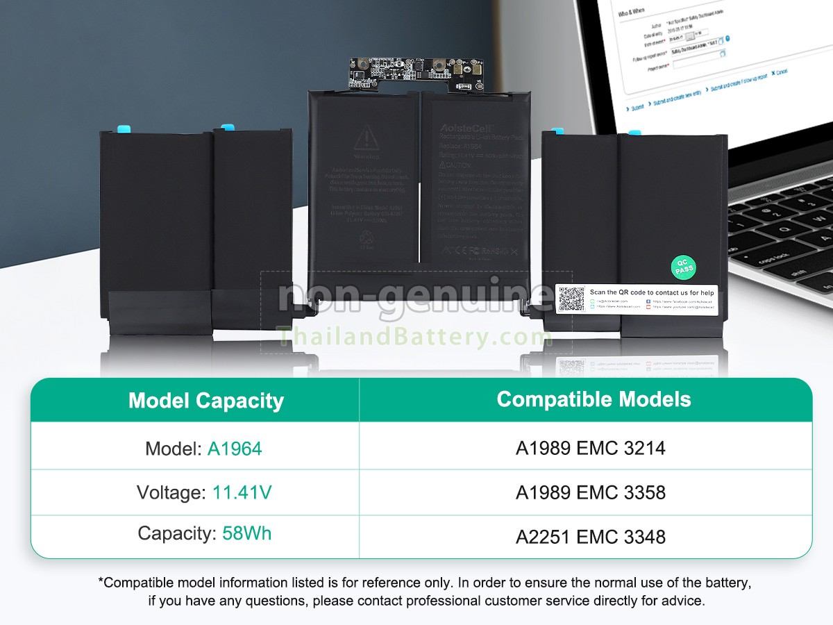 แบตเตอรี่สำหรับ Apple A1989 EMC 3214