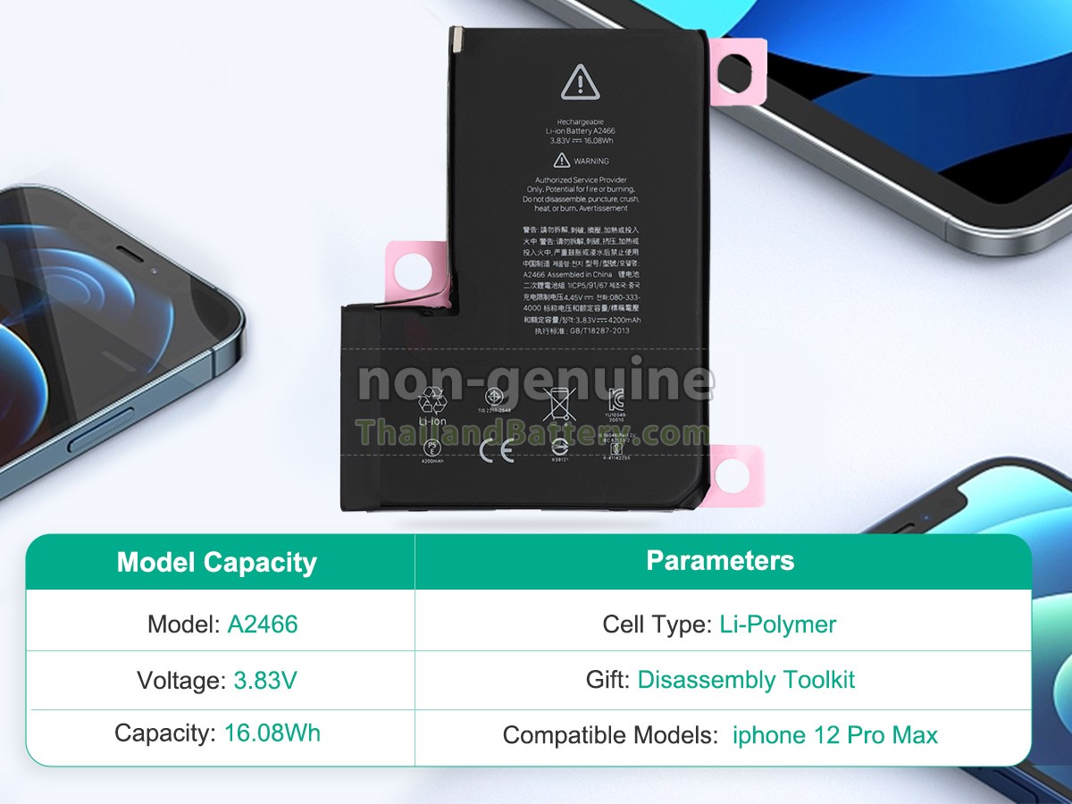 Apple IPHONE 12 PRO MAX แบตเตอรี่สำหรับเปลี่ยน