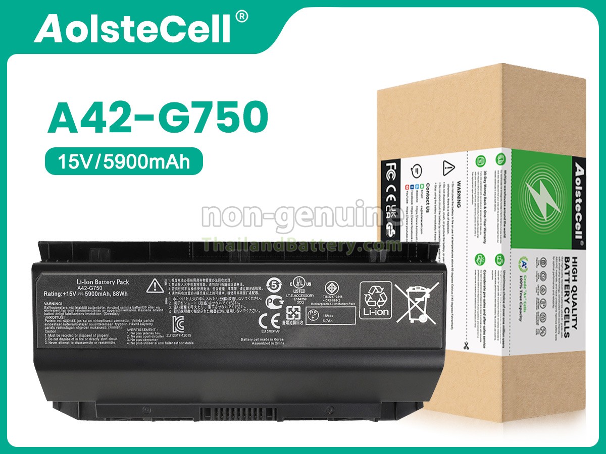 แบตเตอรี่สำหรับ Asus G750JZ