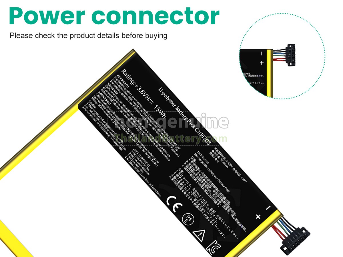 แบตเตอรี่สำหรับ Asus C11P1303