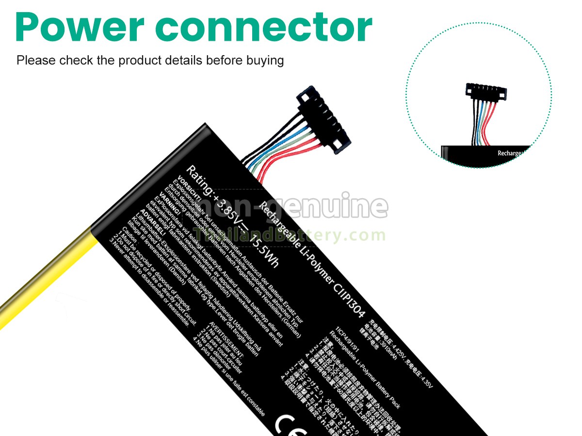 แบตเตอรี่สำหรับ Asus C11P1304