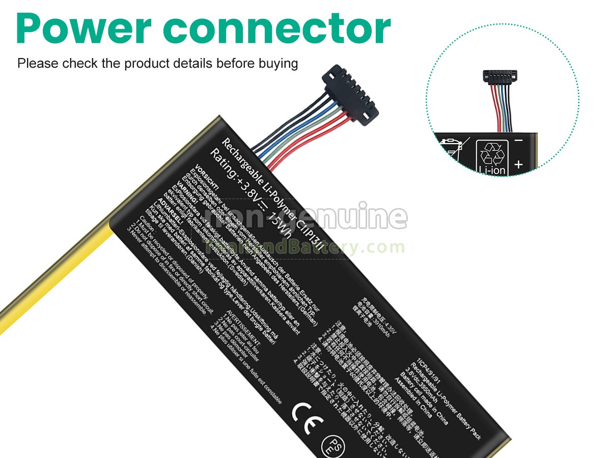 แบตเตอรี่สำหรับ Asus C11P1311