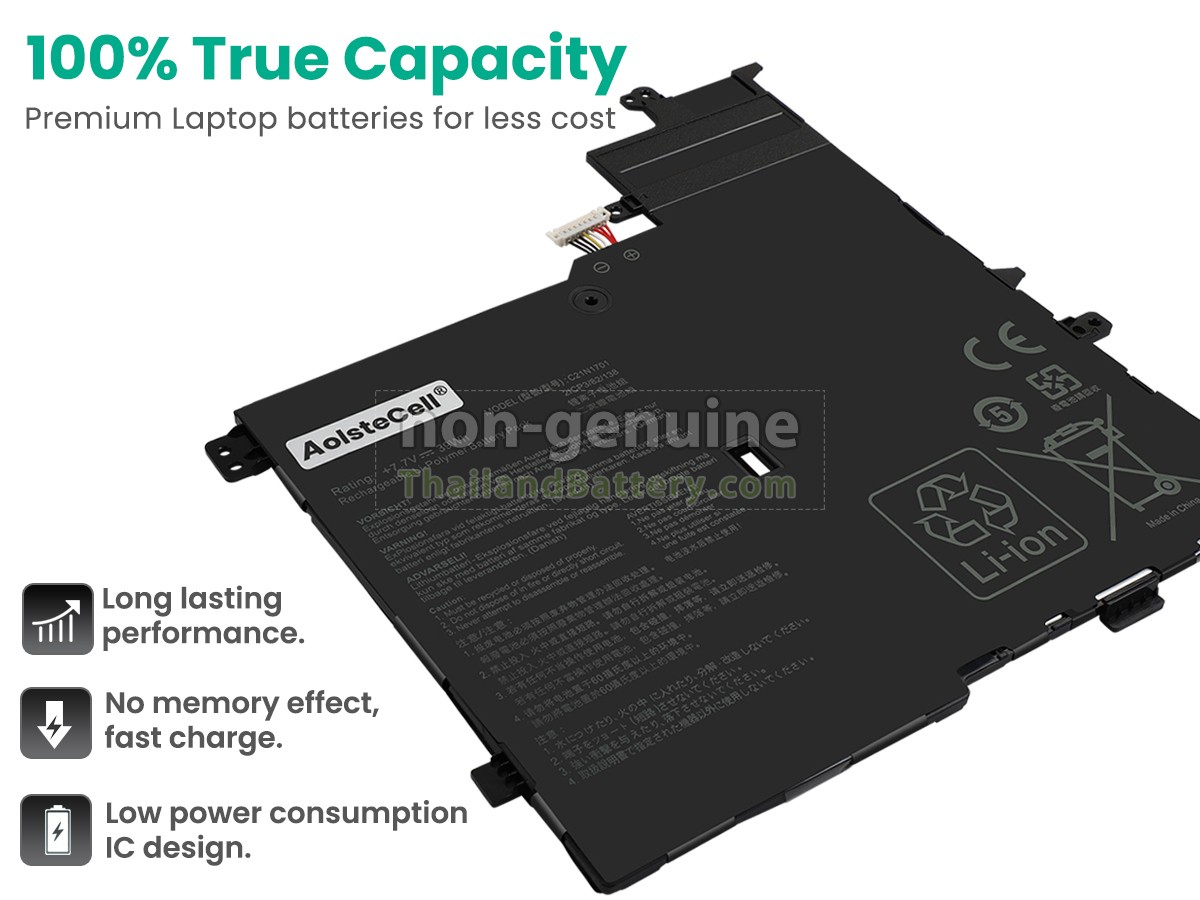 แบตเตอรี่สำหรับ Asus C21PQC5