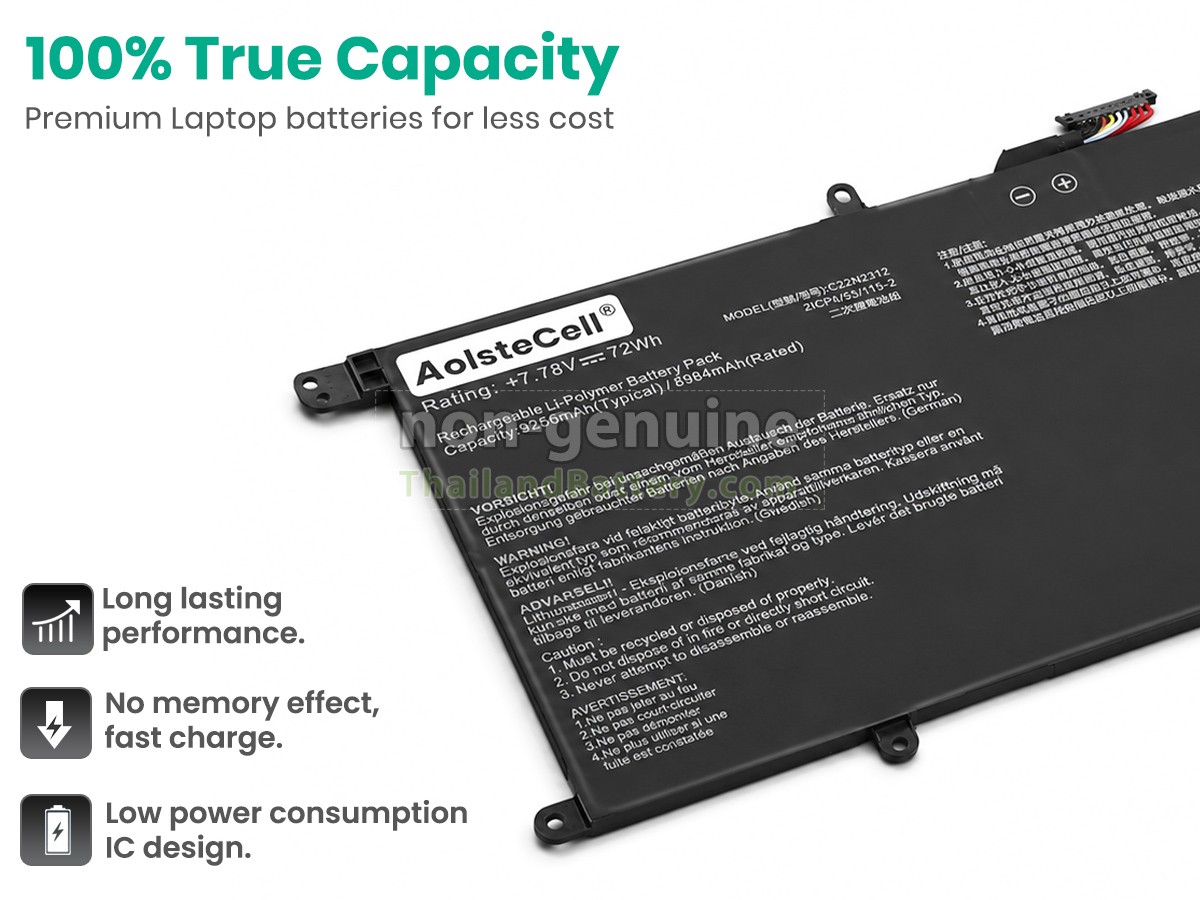 แบตเตอรี่สำหรับ Asus ZenBook S 14 UX5406S