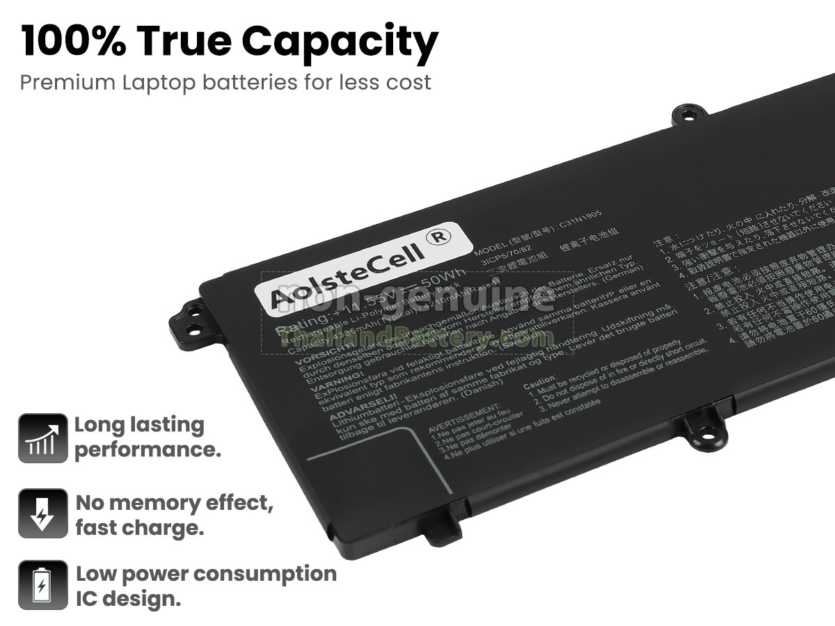 แบตเตอรี่สำหรับ Asus VivoBook S14 S433EA-AM876T