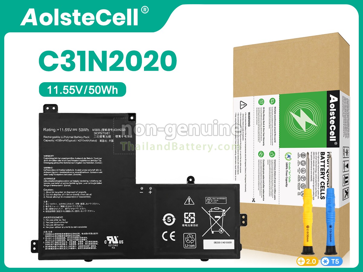 แบตเตอรี่สำหรับ Asus C31N2020
