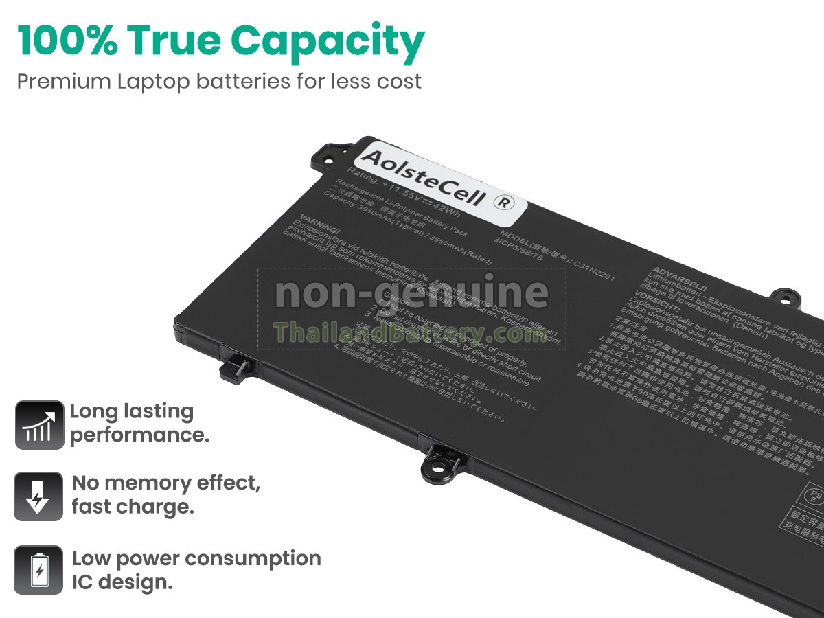แบตเตอรี่สำหรับ Asus VivoBook 15 X1504ZA-BS51-CB
