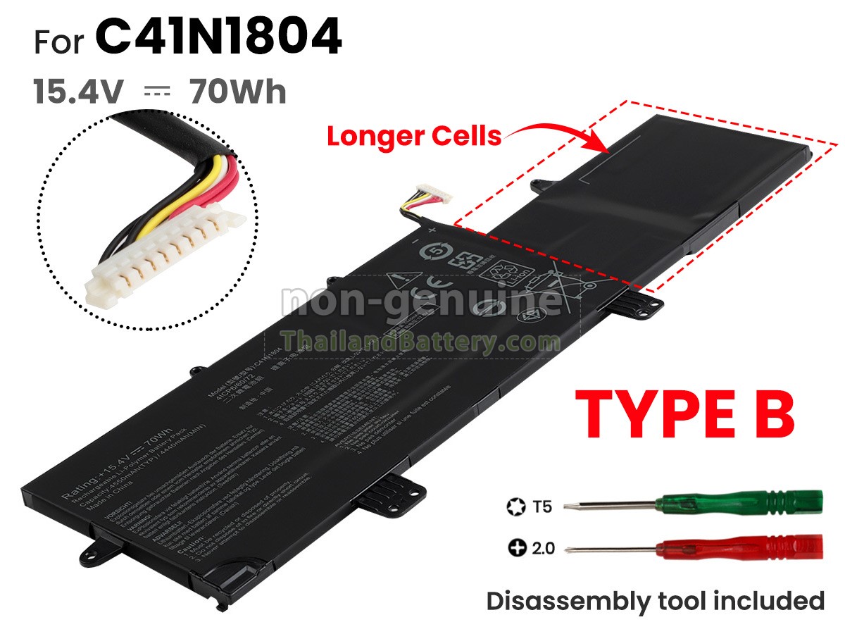แบตเตอรี่สำหรับ Asus 0B200-02980200