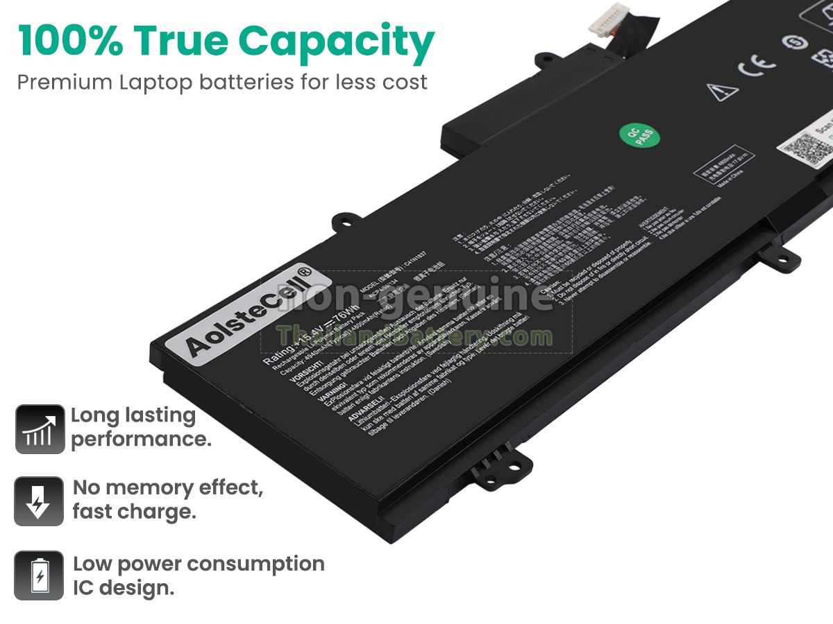 แบตเตอรี่สำหรับ Asus Rog ZEPHYRUS GX502LXS