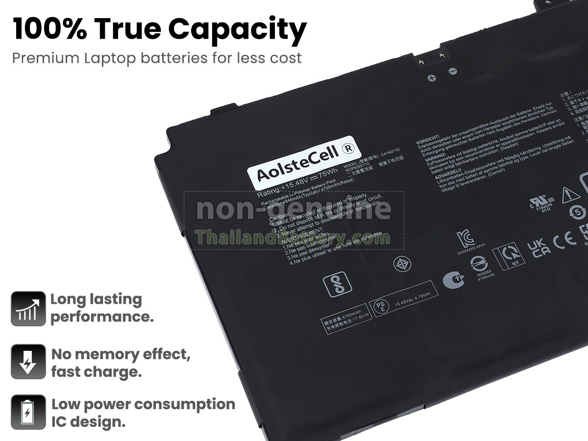 แบตเตอรี่สำหรับ Asus C41N2110