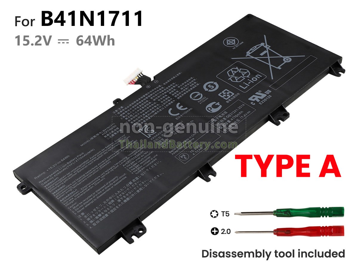แบตเตอรี่สำหรับ Asus B41N1711-A