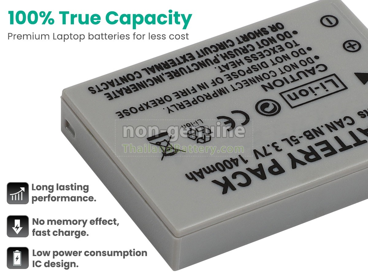 แบตเตอรี่สำหรับ Canon IXUS 860 IS