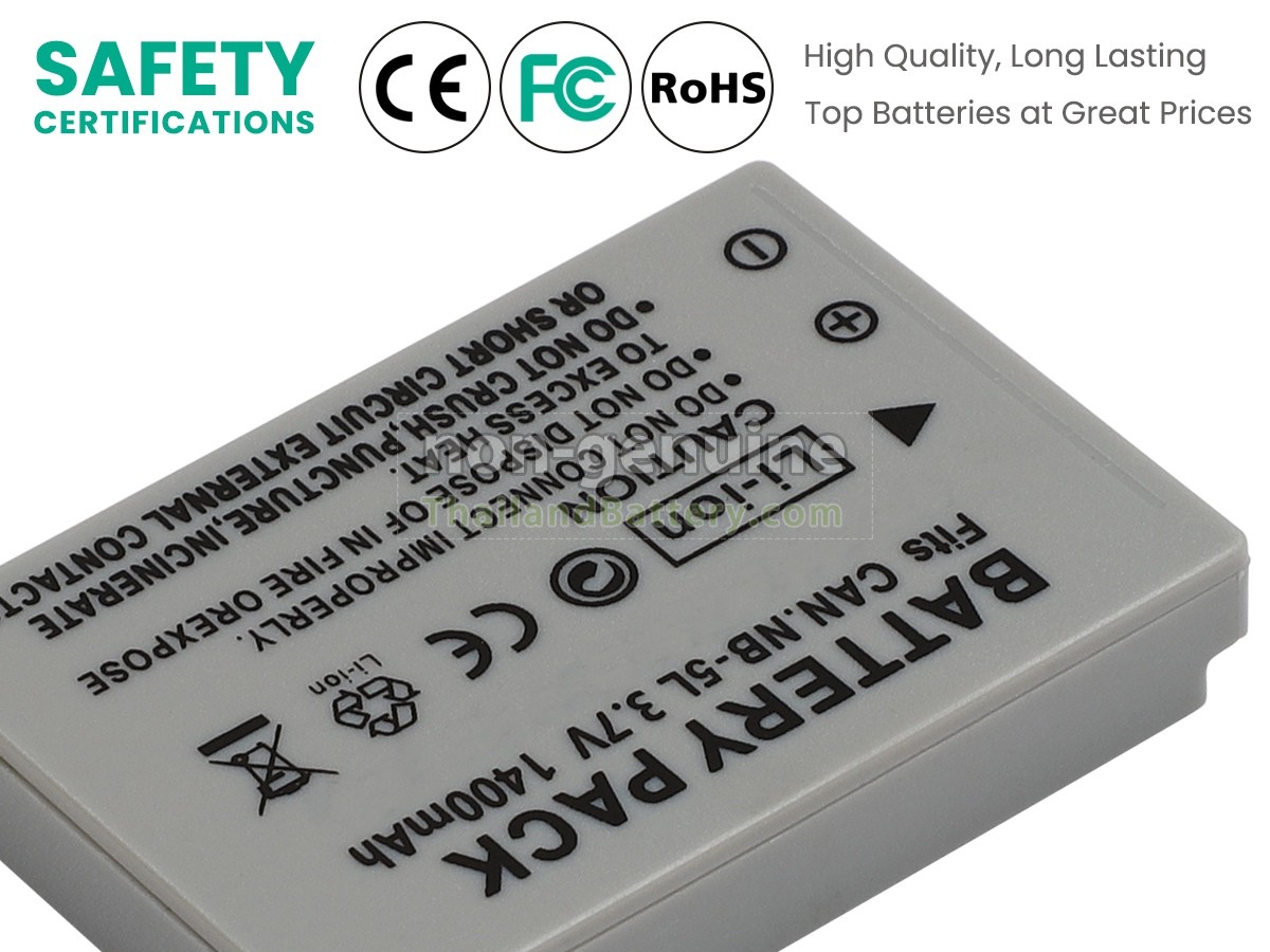 แบตเตอรี่สำหรับ Canon IXUS 860 IS