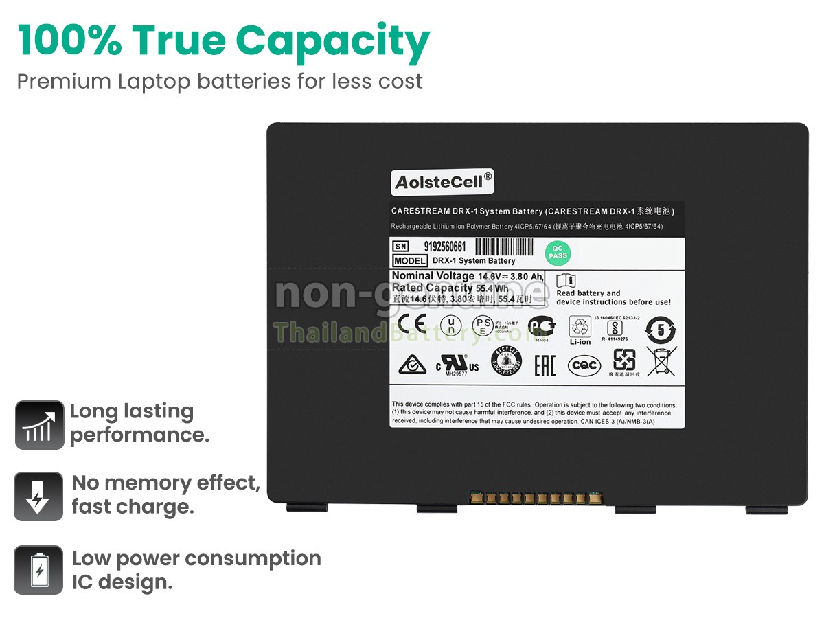 แบตเตอรี่สำหรับ Carestream 1001163