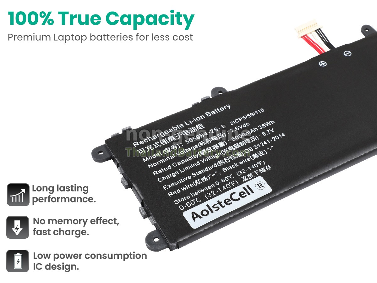 แบตเตอรี่สำหรับ CHUWI 059B4-2S1P(2ICP5/59/115)