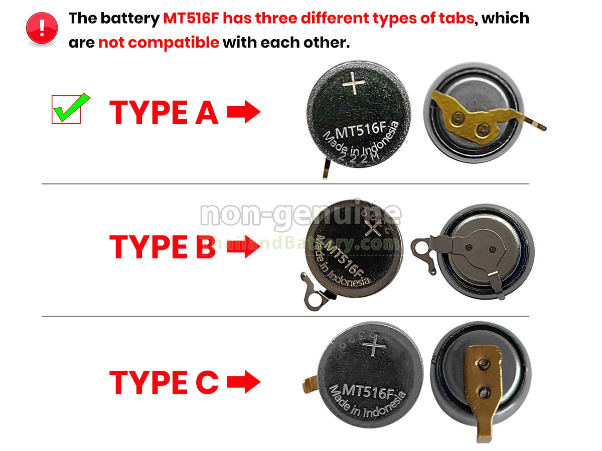 แบตเตอรี่สำหรับ CITIZEN MT516F