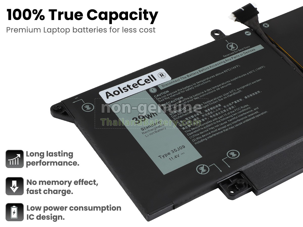 แบตเตอรี่สำหรับ Dell WY9MP