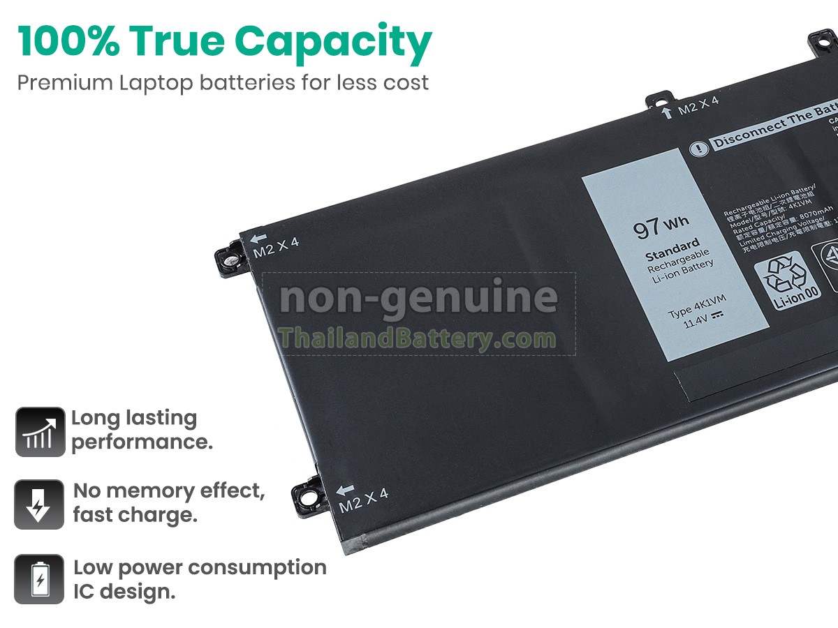 แบตเตอรี่สำหรับ Dell P102F003