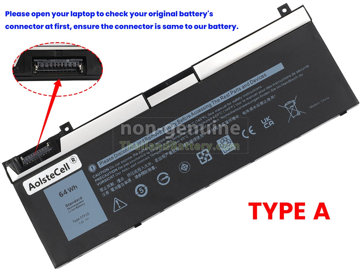 แบตเตอรี่สำหรับ Dell 0RY3F9