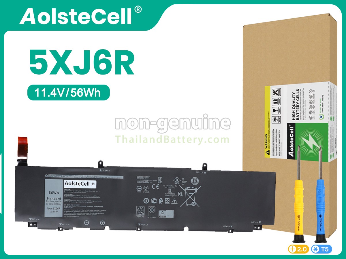 แบตเตอรี่สำหรับ Dell 5XJ6R