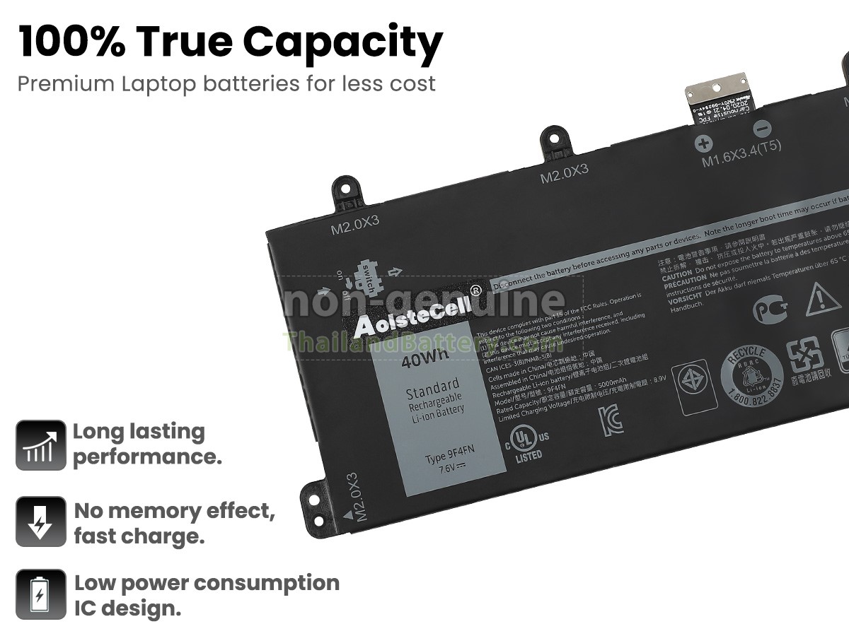 แบตเตอรี่สำหรับ Dell 9F4FN