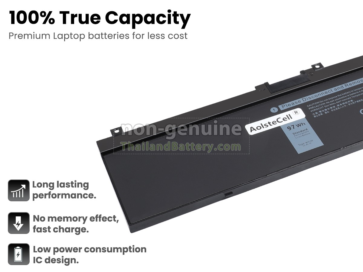 แบตเตอรี่สำหรับ Dell 0RY3F9