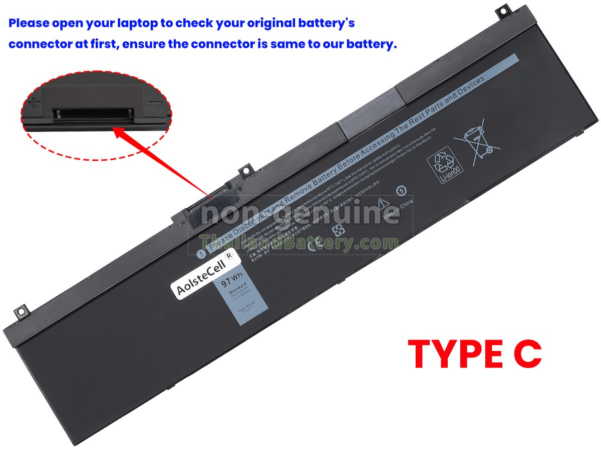 แบตเตอรี่สำหรับ Dell 0RY3F9