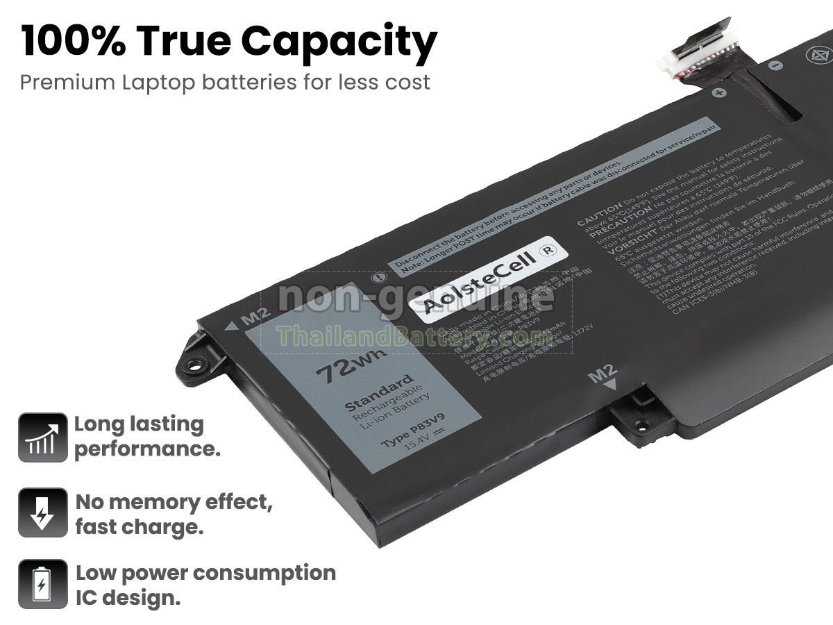แบตเตอรี่สำหรับ Dell P154G003