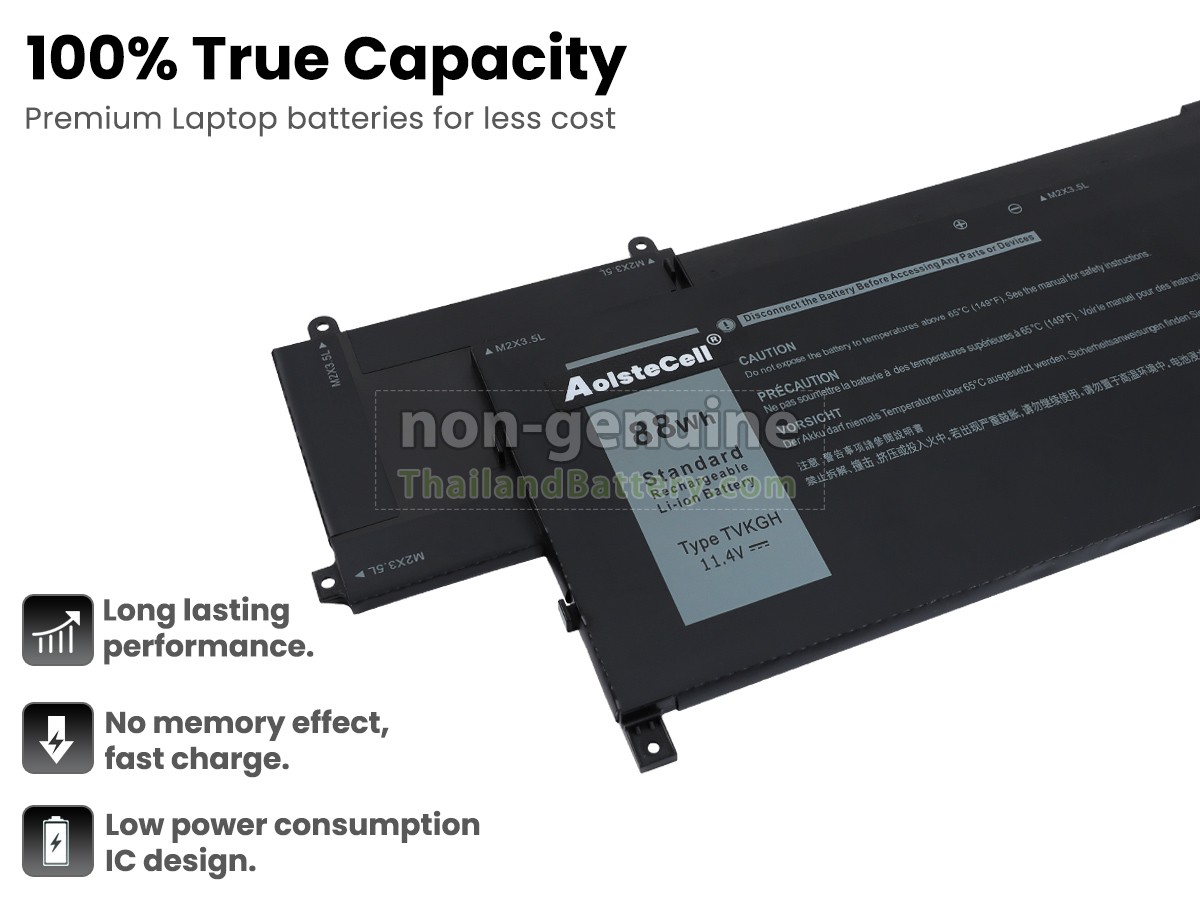 แบตเตอรี่สำหรับ Dell TVKGH