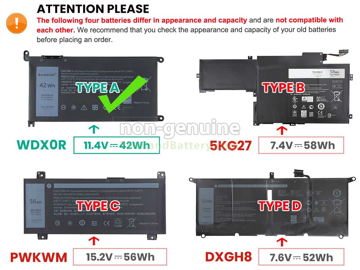 แบตเตอรี่สำหรับ Dell Inspiron 14 7000