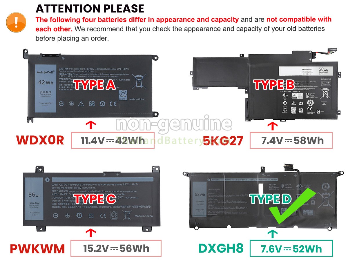 แบตเตอรี่สำหรับ Dell Inspiron 14 7000