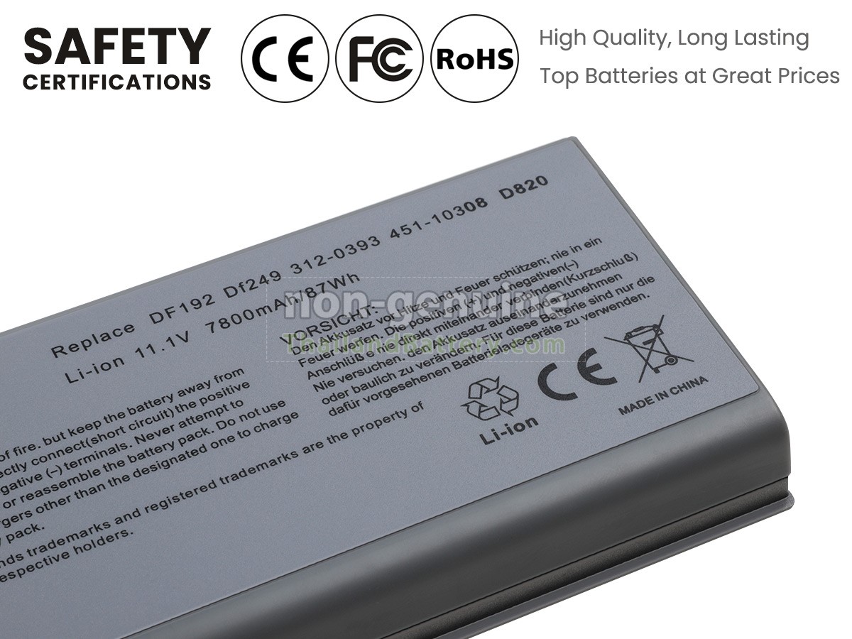 แบตเตอรี่สำหรับ Dell Latitude D531N