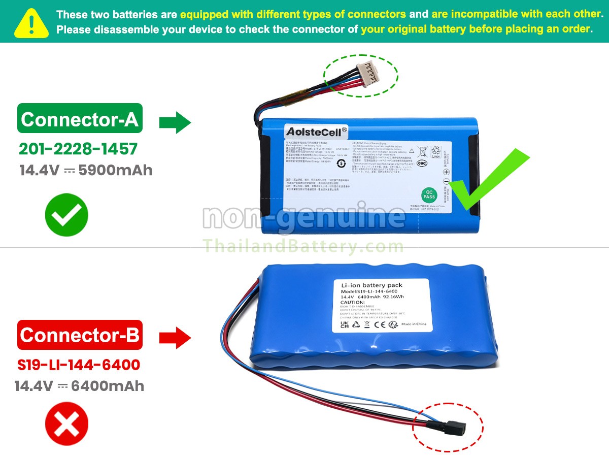 แบตเตอรี่สำหรับ Ecovacs S19-LI-144-6400