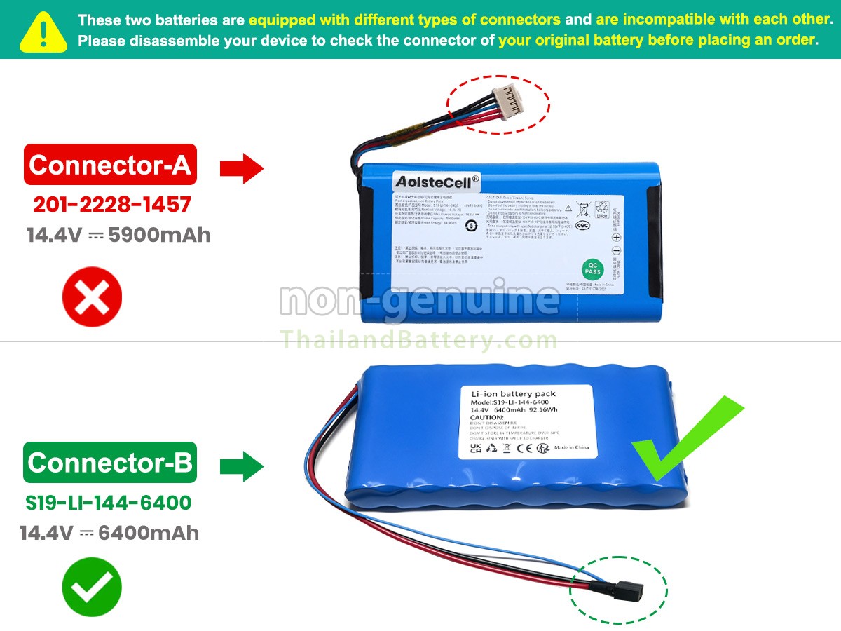 แบตเตอรี่สำหรับ Ecovacs S19-LI-144-6400