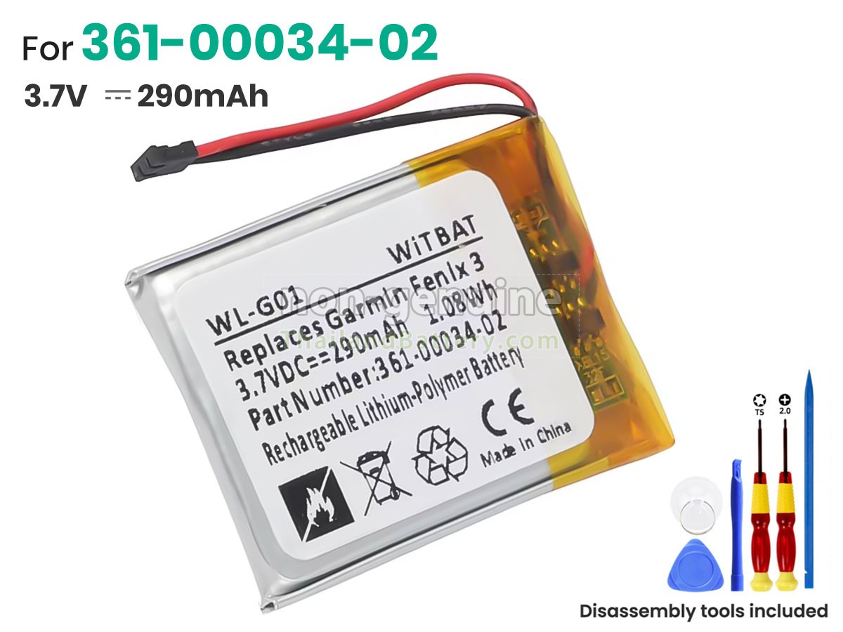 แบตเตอรี่สำหรับ Garmin FENIX 3 HR