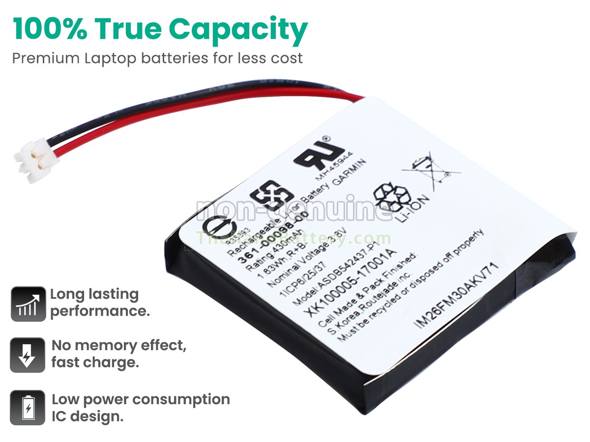 แบตเตอรี่สำหรับ Garmin FENIX 5X PLUS