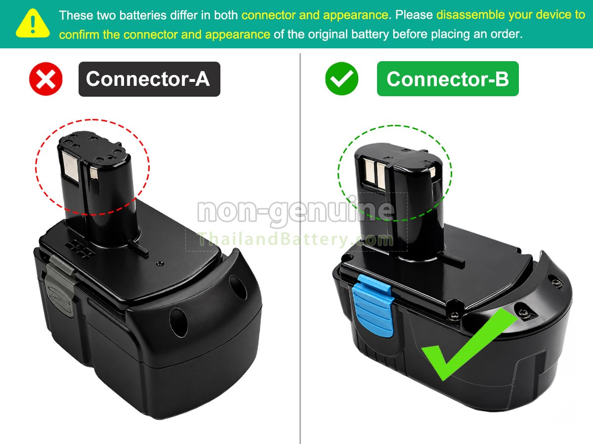 แบตเตอรี่สำหรับ Hitachi DS18DVB