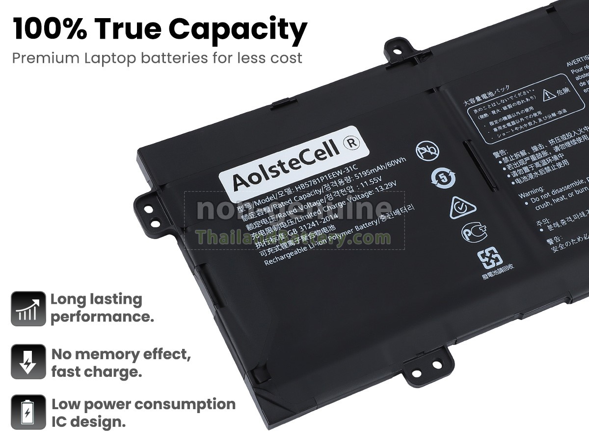 แบตเตอรี่สำหรับ Huawei MATEBOOK 14S I7