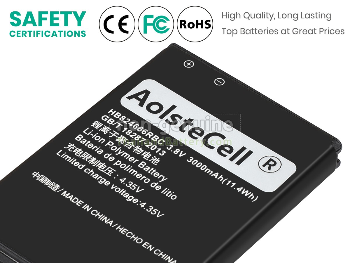 แบตเตอรี่สำหรับ Huawei HB824666RBC